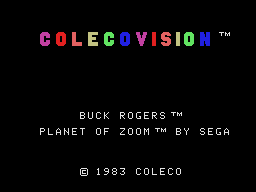Buck Rogers: Planet of Zoom title screen for Colecovision